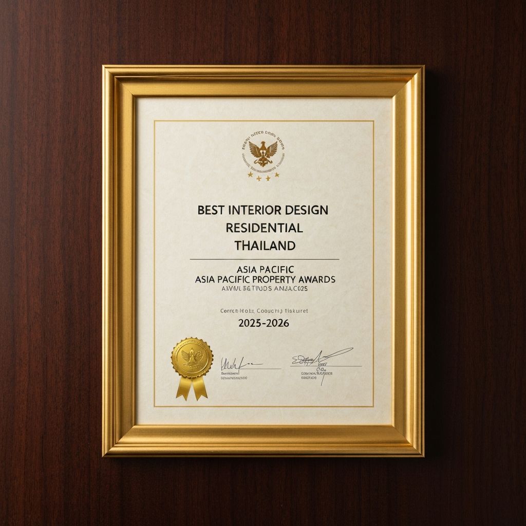 Award for Best Interior Design Residential Thailand 2025-2026