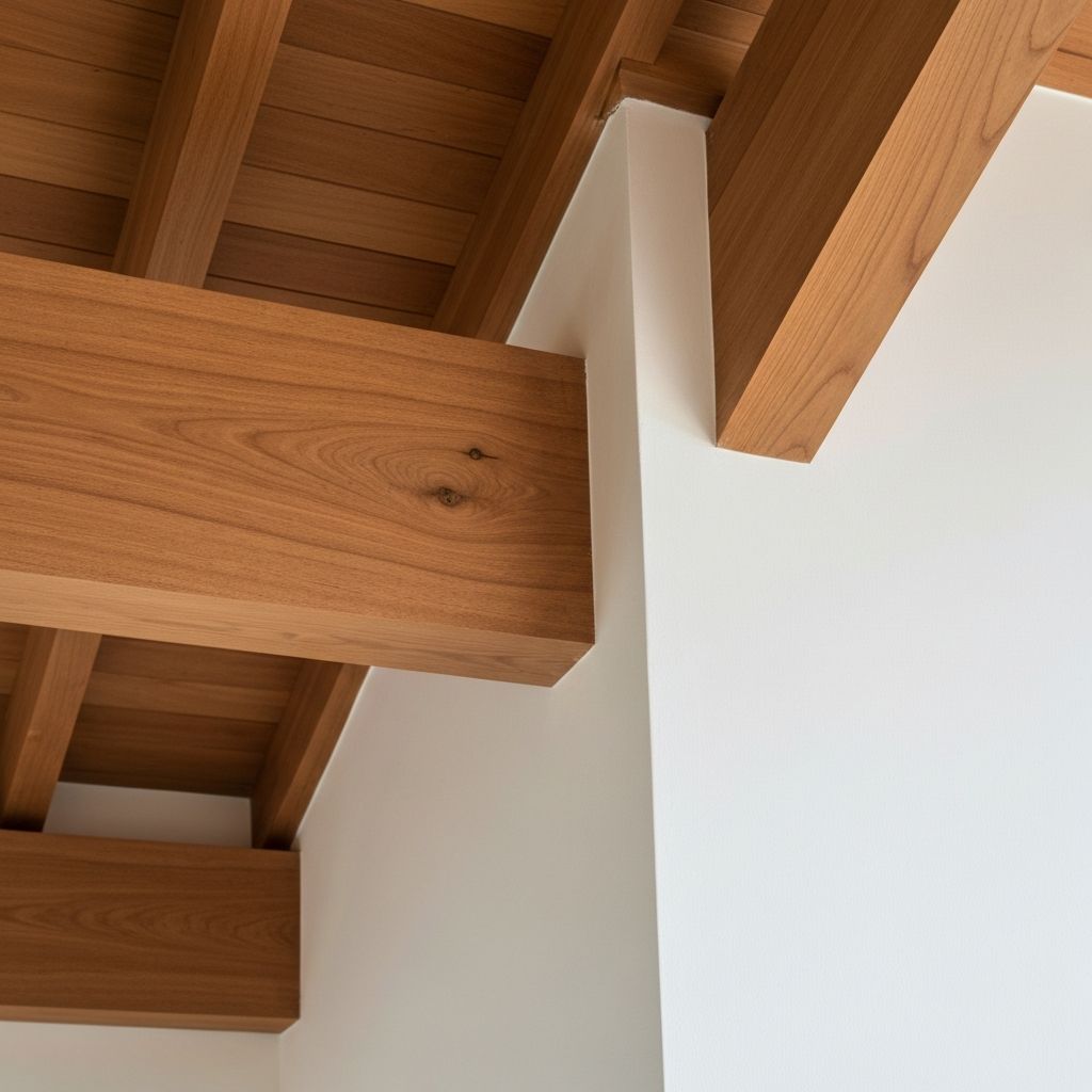 Natural teakwood ceiling finishes