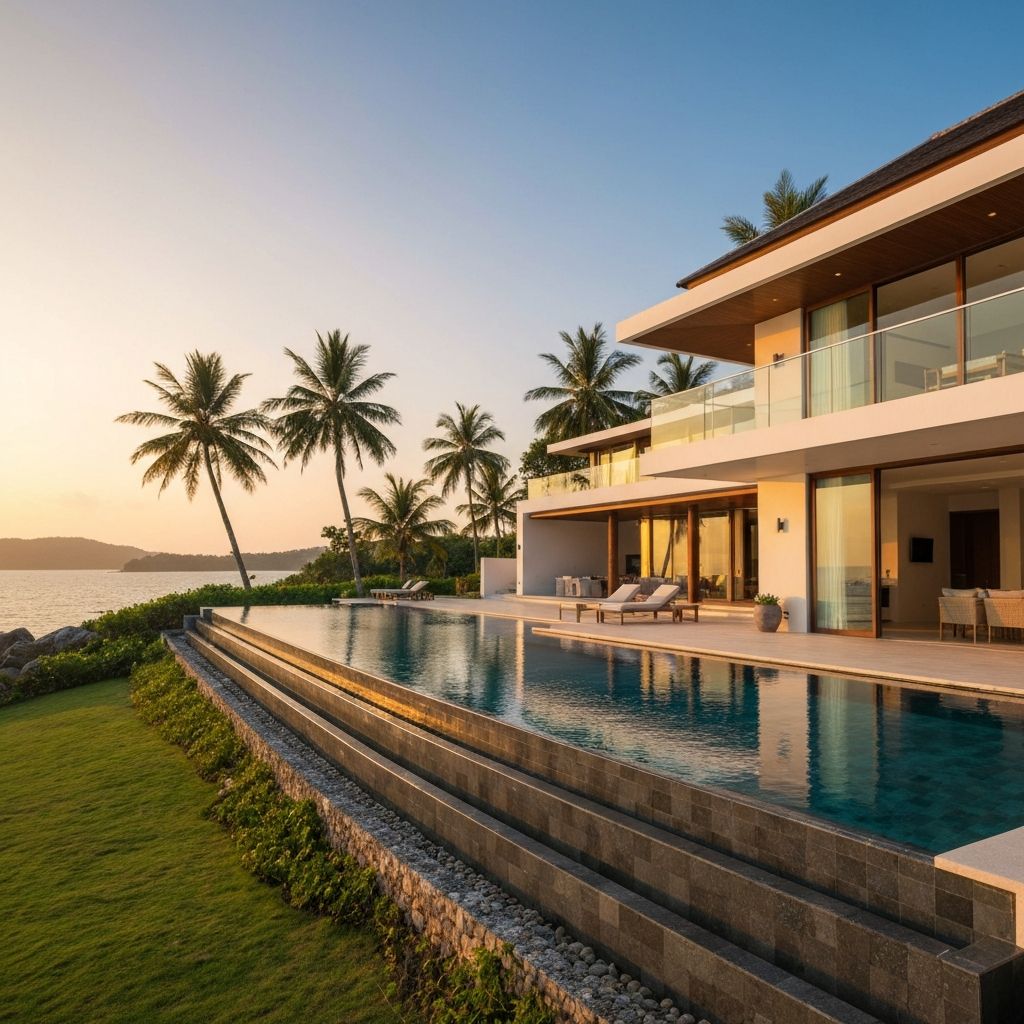 Premium luxury villa with infinity pool overlooking the ocean on Koh Phangan