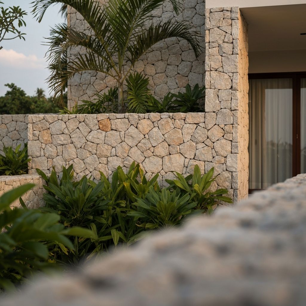 Architectural detail with natural stone